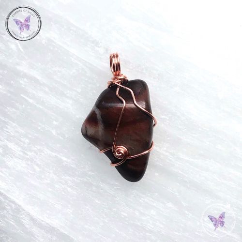 Red Tiger Eye Tumble Stone Pendant